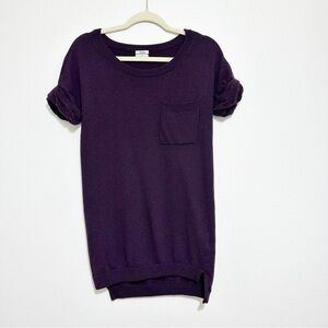 Wallace Short Sleeve Wool Cashmere Blend Sweater Size S